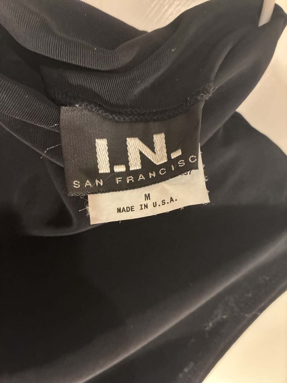 I.N. San Francisco Black Mock Neck Sleeveless Tank Top Medium